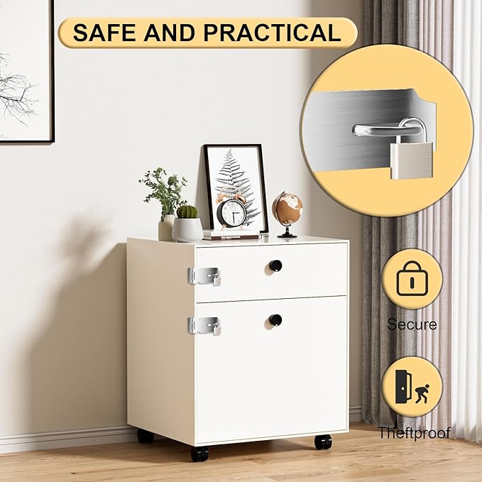 Alise Door Lock Hasp Latch,3 Inch SUS 304 Stainless Steel Safety Packlock Clasp Hasp Lock Latch with Fixing Screw for External Doors Window Cabinet Pet Cage, Brushed Nickel MS9-3A