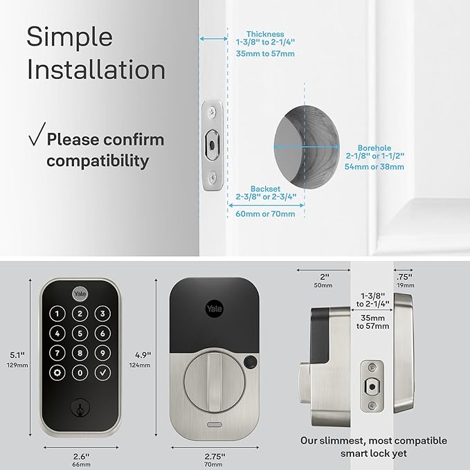 Yale Assure Lock 2 Touchscreen with Wi-Fi Connect - Black Suede - for Vacation Rental Hosts