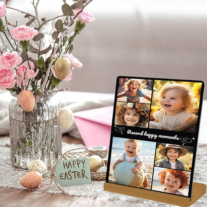 Custom Metal Photo Prints, Personalized Picture Frame with Your Photos, Customized Photo Gifts for Lovers, Couples, Family and Home Decor