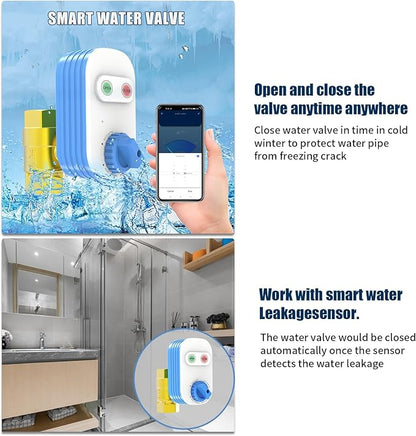 FRANKEVER DN20 Smart Water Valve, 3/4 Inch WiFi Water Timer for Garden Hose, Sprinkler Timer Auto Watering with Manual Button Control, Compatible with Alexa, Google