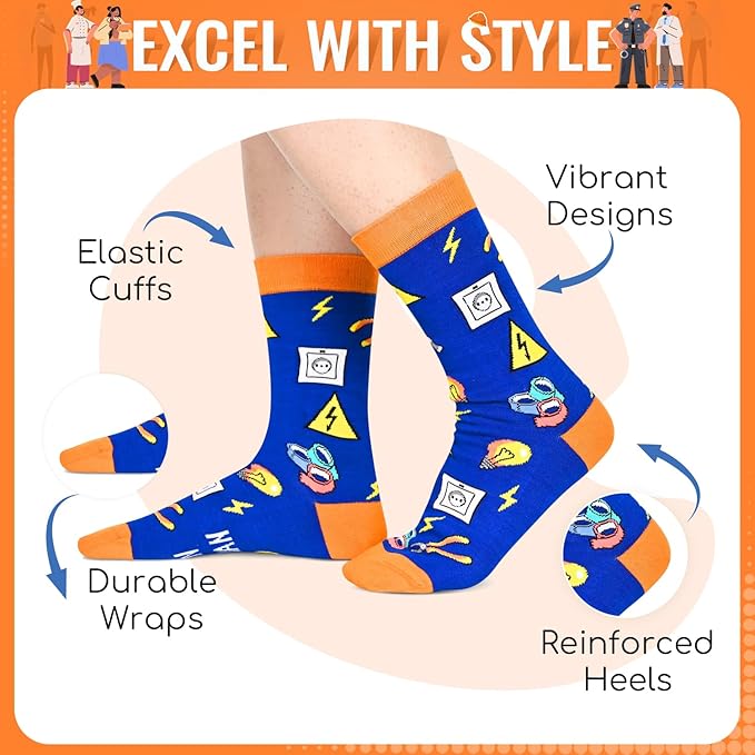 HAPPYPOP Gifts for Mechanic Personal Trainer - Photography Bus Driver Engineer Socks