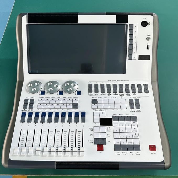 14.1" Professional DMX512 Lighting Controller, 2048 Channels, 4 DMX Outputs, Supports Art-net & Titan-net, Perfect for Light Shows & Events