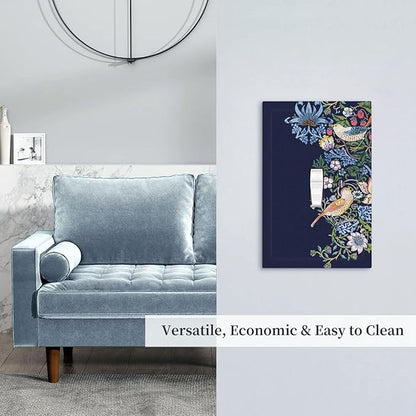 Decorative Light Switch Cover Plate Vintage Blue Morris Strawberry Thief Bird Flower 1 Gang Wall Plate Oversized Single Toggle Wall Cover Plate Jumbo Switchplate Faceplate
