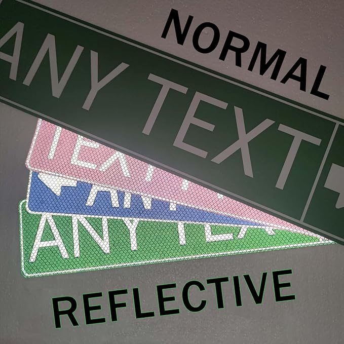 Custom Street Sign Left or Right Arrow, Double Sided/Reflective Option, Personalized Road Address Metal Sign, Customize for Business, Office, Outdoor, Home, Delivery 16''x6''