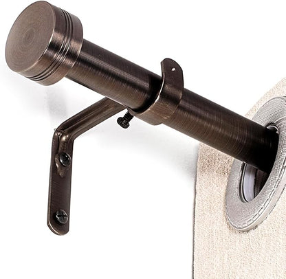 Adjustable Curtain Rods-18 to 88 Inches,1 Inch Modern Metal Drapery Rods, Adjustable Heavy Duty Curtain Pole with Simple End Caps