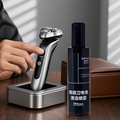 Electric Razor Cleaner- 200ml Shaver Cleaning Solution, Convenient Electric Shaver Blade Cleaner Spray | Portable Professional Cleaning Liquid Solution For Barbershop Home Men Hygiene Maintenance