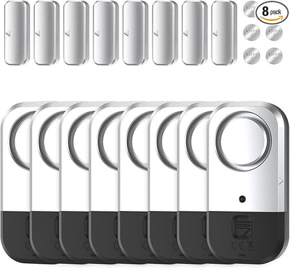 Door Window Alarm Sensors - Door Alarms for Kids Safety, Door Alarms for Home Security, for Home, Office, Store, Garage, Dorm Room, Apartment, RV, 8 Pack