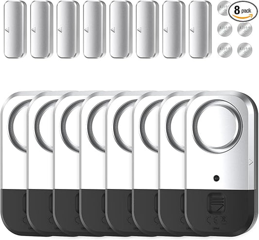Door Window Alarm Sensors - Door Alarms for Kids Safety, Door Alarms for Home Security, for Home, Office, Store, Garage, Dorm Room, Apartment, RV, 8 Pack