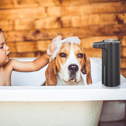 EKO Aroma Touchless Automatic Soap Dispenser for Bathroom and Kitchen, Liquid Hand Soap Dispenser, Water-Resistant and Rechargeable, 9 fl oz (Dark Grey)