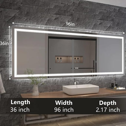 LED Bathroom Mirror with Lights, Wall Mirrors