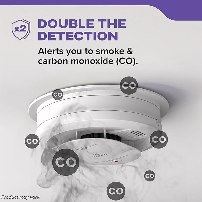 Kidde Hardwired Smoke & Carbon Monoxide Detector for Home, Voice Alerts, 10-Year Battery Backup, 3-Pack