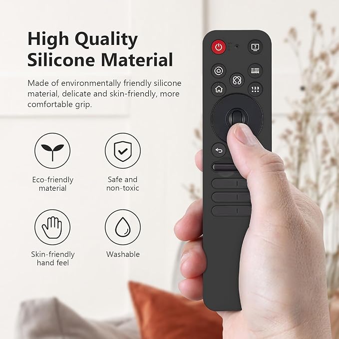 LEFXMOPHY Case Cover for LG MR25GA Remote Protector Sleeve Compatible with 2025 LG OLED Smart TV C5 B5 G5 M5 Series Remote - Black