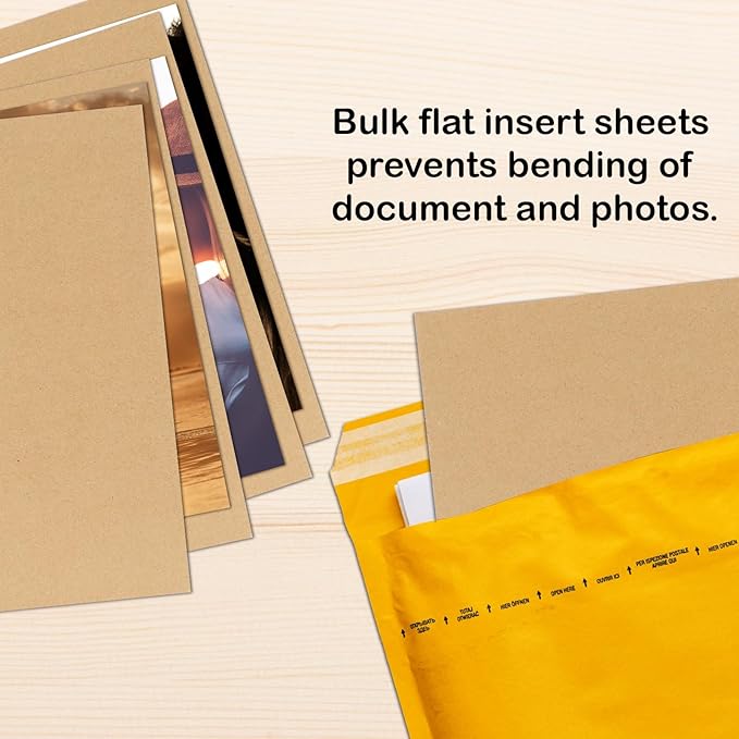 Calenzana 50 Pack 11x14 Inch Brown Corrugated Cardboard Sheets Flat Cardboard Sheets for Packing Mailing Divider and DIY Crafts