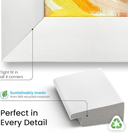 Gloss White 65" Premiere Deco TV Frame - Compatible ONLY with Samsung The Frame TV and Pro TVs (Fits 2021-2025, LS03A, LS03B,LS03C,LS03D,LS03FA,LS03FW)
