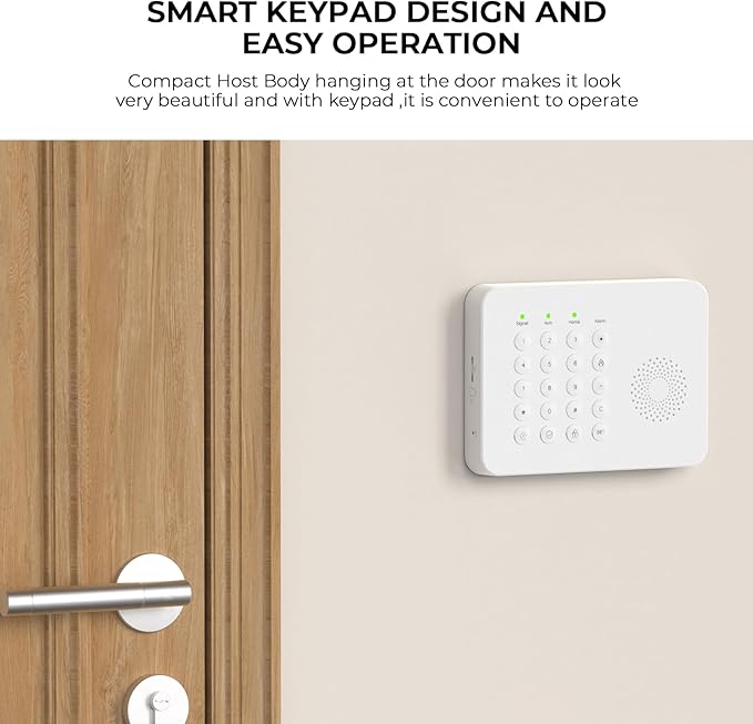 PGST Smart Home Alarm System,Wireless Home Security Systems,20 Piece DIY Expandable Door Alarm/Motion Sensors with 4G SMS/Phone App Instant Alert,24/7 Professional Monitoring for Villa,Kids Safety