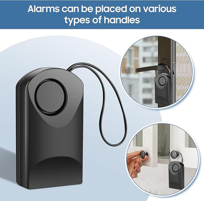 120db Touch Sensor, Door Handle Alarm, Anti Theft Vibration Triggered Portable Door Security Alarm for Doors for Kids, Toddler, Elderly, Hotel, Travel, Bedroom, Ghost