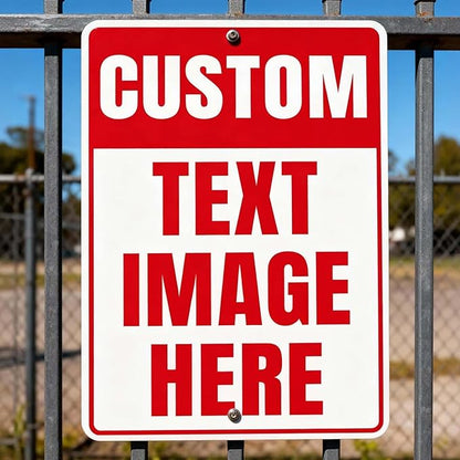 Custom Signs Outdoor, Personalized Metal Signs for Business, 20x15 Inches, Rust Free .040 Aluminum, Fade Resistant, Reflective Option