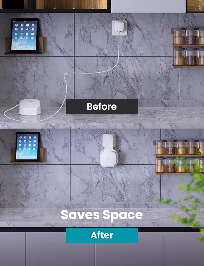 DG-Direct Wall Mount Holder Only for eero 6 Router Mesh Wi-Fi System,No Messy Wires,Stand Bracket for eero 6 Extender Space Saving White 3Pcs