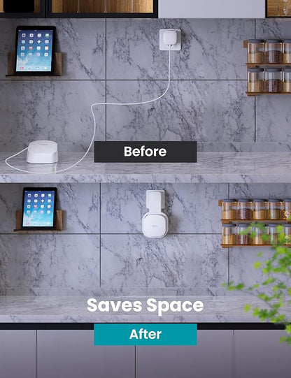 DG-Direct Wall Mount Holder Only for eero 6 Router Mesh Wi-Fi System,No Messy Wires,Stand Bracket for eero 6 Extender Space Saving White 3Pcs