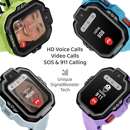 TickTalk 5 Kids Smart Watch with GPS Tracker, Voice & Video Calling, Texts, SOS & Parental Controls | Safe 4G LTE Smartwatch with Free Music, Reminders & School Mode for Boys & Girls Ages 3-12