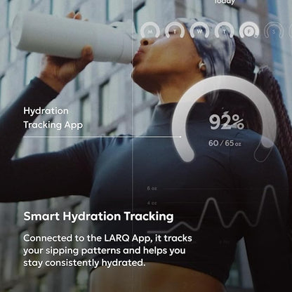 LARQ Bottle PureVis 2 - UV Water Purifier with Self-Cleaning, App Hydration Tracking, Filter Straw, Detachable Handle, Double-Wall Insulated