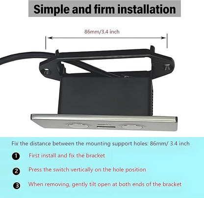 Electric Recliner Switch, Square 2Button 5Pin Chair Lift Controller,Compatible with Okin Limoss Lane Lazy Chair with USB Type C Charging Port,Electric Sofa Controller Stand