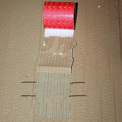Red Reflective Tape Outdoor Waterproof 2 inch, High Visibility Warning Industrial Marking Tape, Safety Stickers (11 feet)
