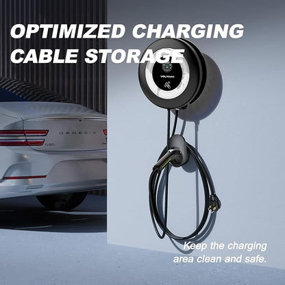 Level 2 EV Charger, 11.5KW /50A Fast Wall Home Charging Station, 27.3ft Charging Cable with Smart App (WiFi), 240V EV Charger with NEMA 14-50, EVSE J1172 Connector for Electric Car EC51B