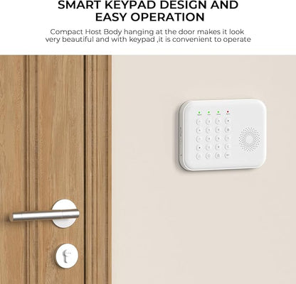 PGST Wireless Home Security Systems,4G/WiFi Home Alarm System,13 Pieces Kits with DIY Door and Motion Sensors,Phone APP Alerts,Work with Alexa,24/7 Real-time Monitoring for Home,Villa,Kids Safety