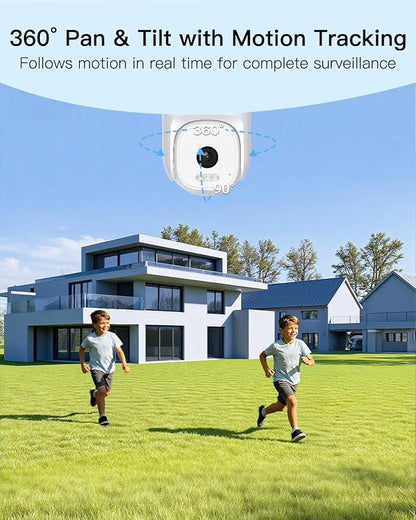 VIMTAG 2.5K Outdoor Cameras for Home Security, 4MP Security Camera Outdoor, 2.4G/5G WiFi, Wired Outside Camera for House with Audio and Video, Motion Sensor, Color Night Vision, SD Card/Cloud Storage