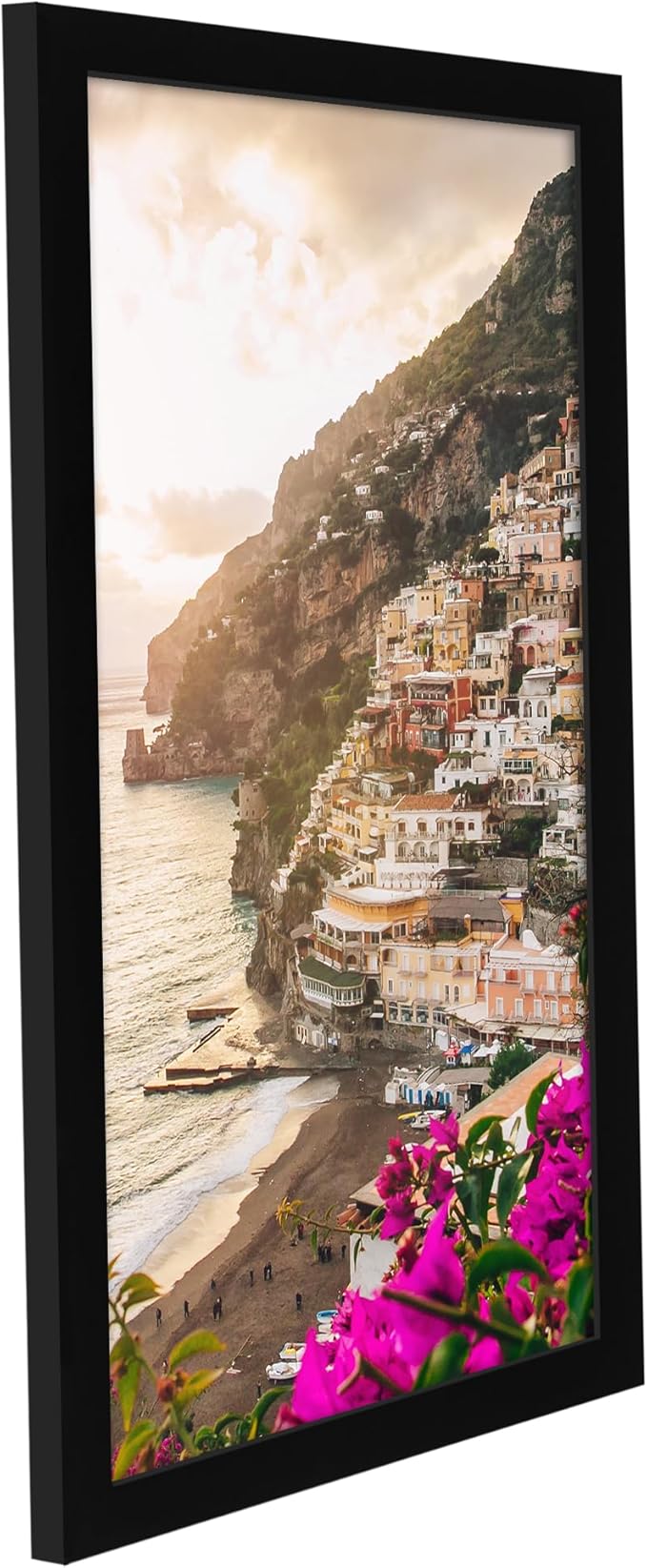 Americanflat 9x17 Picture Frame with Shatter-Resistant Glass - Signature Collection - Gallery-Style Frames Made of Engineered Wood - Photo Frame for Wall Display - Black
