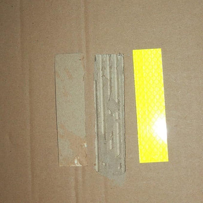Non Fading Fluorescent Yellow Reflective Stickers 1 inch X 4 inch, Outdoor Waterproof High Visibility Safety Adhesive Reflector (20 Pcs)