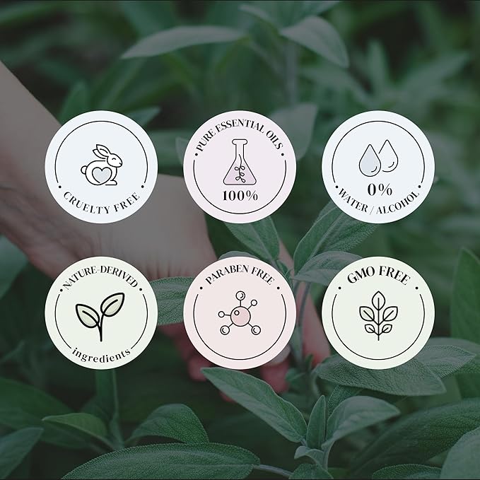 Lemongrass & Sage Essential Oils for Diffusers for Home, Nature-derived Essential Oil, Long-Lasting & Family-Friendly Diffuser Oils Scents, IFRA Certified, Cold Air & Ultrasonic - 4 oz