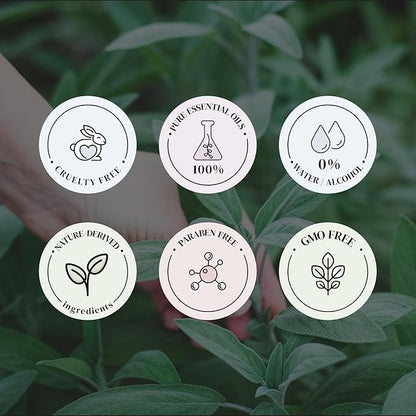 Lemongrass & Sage Essential Oils for Diffusers for Home, Nature-derived Essential Oil, Long-Lasting & Family-Friendly Diffuser Oils Scents, IFRA Certified, Cold Air & Ultrasonic - 4 oz