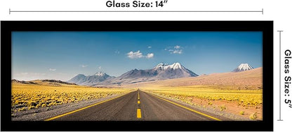 Americanflat 5x14 Picture Frame with Shatter-Resistant Glass - Signature Collection - Gallery-Style Frames Made of Engineered Wood - Photo Frame for Wall Display - Black