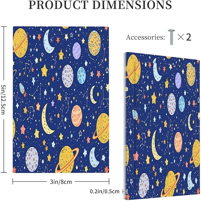 Stars Starry Night Sun Moon Planet Constellations Light Switch Cover Plate 1 Gang No Device Blank Decorative Switch Plate Electrical Wall Plates Faceplate for Bedroom Bathroom Decor