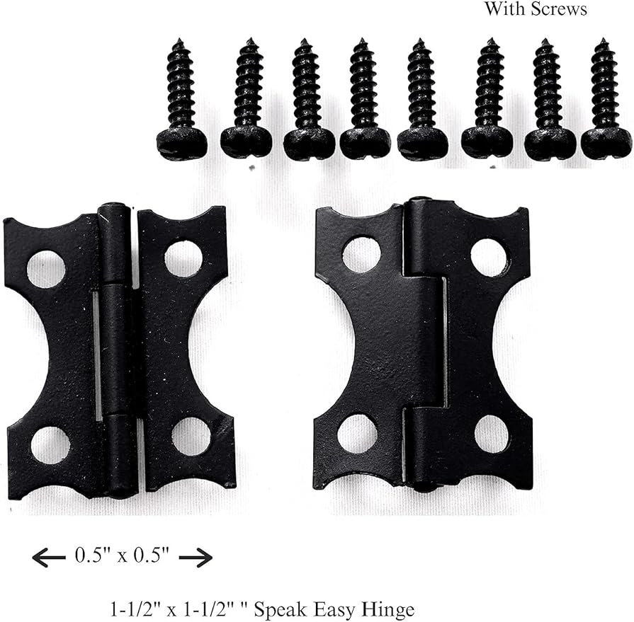 The Rustic Express Speak - Easy Gate Hasp Latch and Decorative Gate Hinges Kit with Screws for Door Hardware