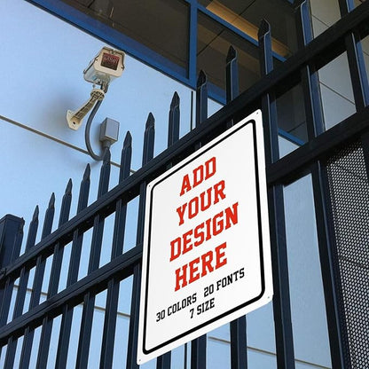 Custom Signs Outdoor Metal Sign - 8 x 12 Personalized Signs for Business, Workplace, Office, Home, Delivery Signs, Road Signs, Garden Signs, Hazard Signs, Intersection Signs, Parking Signs, Decorative Signs