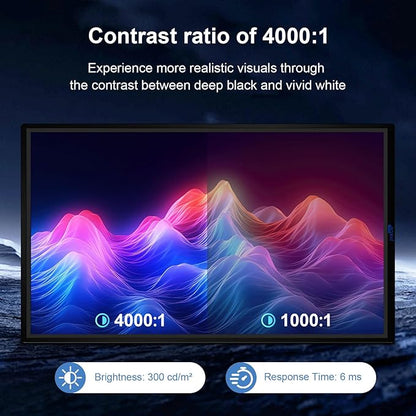 49" 1080P Interactive Smart Board for Classrooms & Office | Wireless Teaching Whiteboard with Touchscreen Android 12, Multi-Device Sharing | Safety-Rated (Board Only)