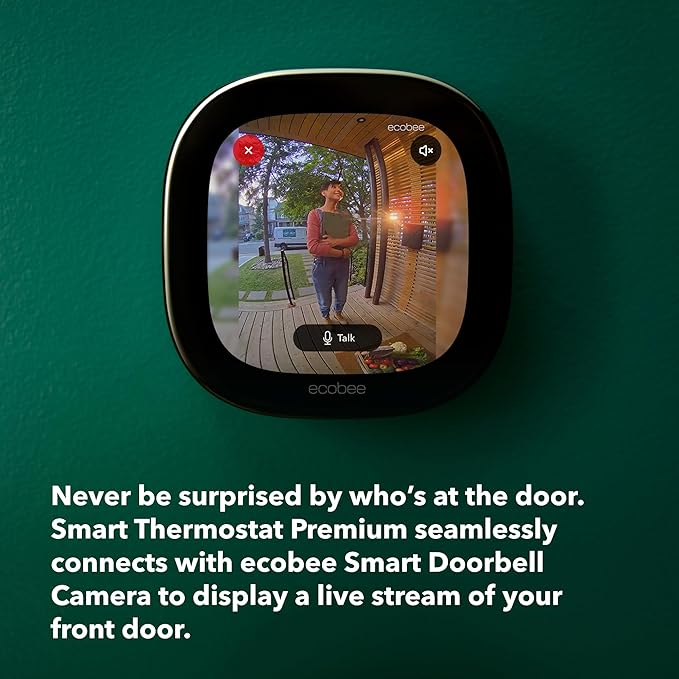 ecobee Security Bundle Pack Smart Doorbell Camera (Wired) + SmartSensor for Doors and Windows (2-Pack)