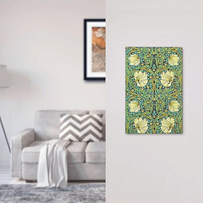 Light Switch Cover Plate William Morris Vintage Floral Yellow Flowers Green Leaf 1 Gang No Device Blank Electrical Wall Plates Faceplate Decorative Switch Plate for Bedroom living Room Decor