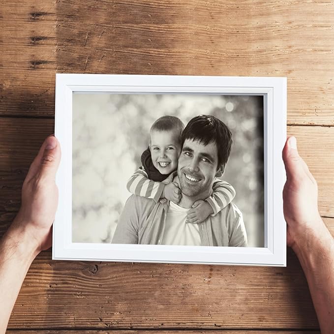 KTKDE 10x12 Picture Frame Set of 3,White Wooden frames, Vertical & Horizontal Wall Hanging for Wall or Tapletop Display,Studio Gallery Photo Frame for Photos, Posters & Art Prints