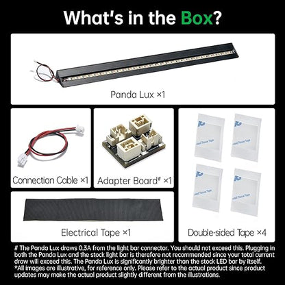BIQU Panda Lux Compatible with Bambu-Lab P1P/P1S/X1C/X1E LED Light Strip Magnetic Installation 5V 0.3A LED Light Bar