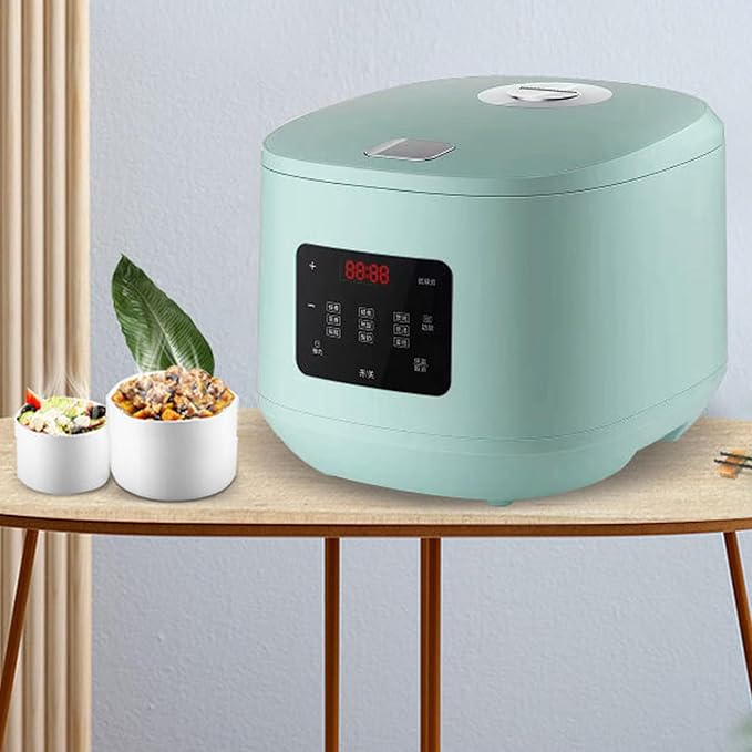 Rice Cooker, Household Small Mini 5L Portable Non-Stick Travel Smart Control Multifunctional Cooker