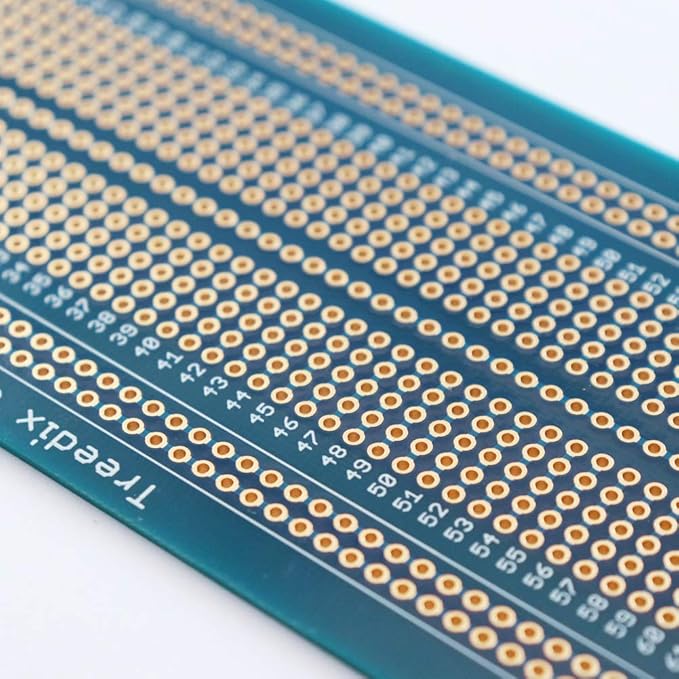 4 pcs Universal Board Solderable BreadBoard PCB Prototype Shield Board Double Sided Tinned Gold Plated Holes Compatible with Arduino Kit Raspberry Pi Shield Prototyping and Testing (Mode 2)