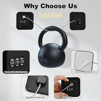 3 Pack Fridge Lock for Kids, Traceless Refrigerator Lock for Adults, Child Proof Cabinet Locks Baby Proofing, Drawer Freezer Locks for Fridge Refrigerator (Black)