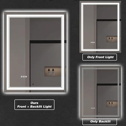 LED Bathroom Mirror with Lights, Wall Mirrors