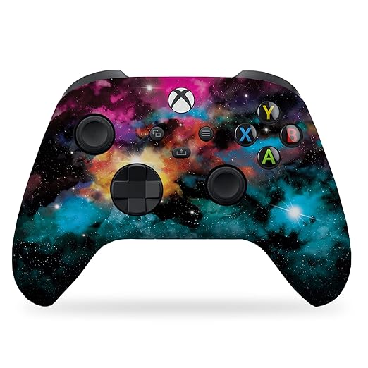 Galaxy Custom X-box Controller Wireless compatible with X-box One/X-box Series X/S by DreamController | Proudly Customized in USA with Permanent HYDRO-DIP Printing(NOT JUST A SKIN) (MODDED)