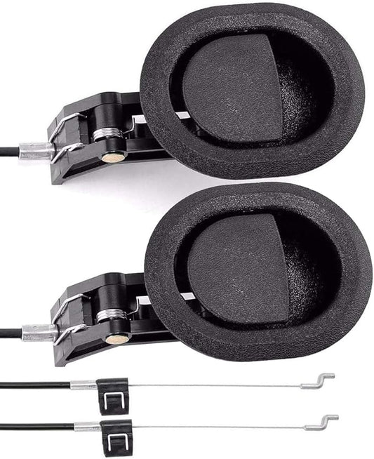 2Pcs Universal Couch Recliner Release Pull Handle 3" by 3.5" Replacement Parts with Cable, Fits Ashley Lazy Boy and Most Recliner Sofa Brands, Exposed Cable Length 4.9"