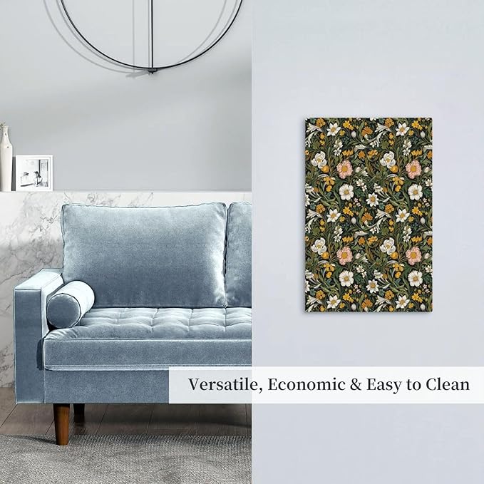 Decorative Light Switch Plate Covers Rustic Green Leaf White Daisy Yellow Floral 1 Gang No Device Single Blank Outlet Covers Wall Plate Light Switch Cover Plate for Bedroom Home Decor